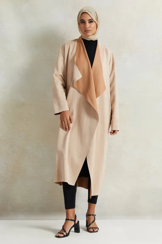 Women Beige Suede Jacket sold by Redtag