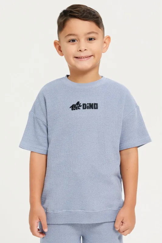Boys Blue DiND Embroidery T-Shirt sold by Redtag