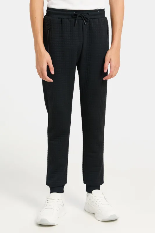 Senior Boys Black Popcorn Active Pants sold by Redtag