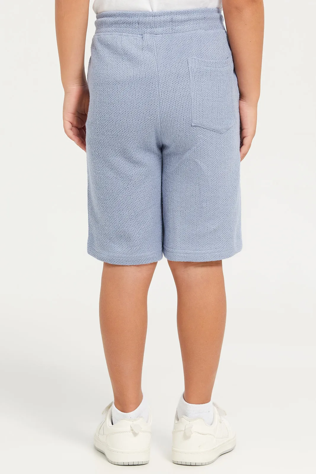 Junior Boys Grey Jacquard Coordinate Shorts sold by Redtag product image thumbnail 3