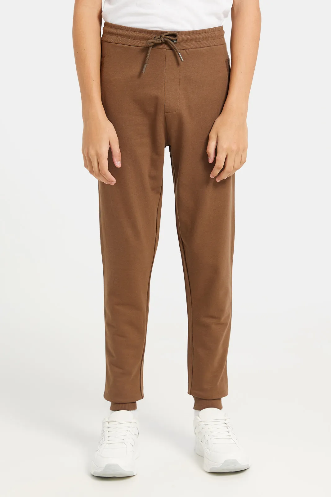 Senior Boys Brown Table Active Pants sold by Redtag