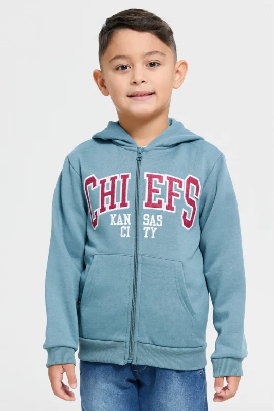 Boys Olive Hooded Sweatshirt sold by Redtag