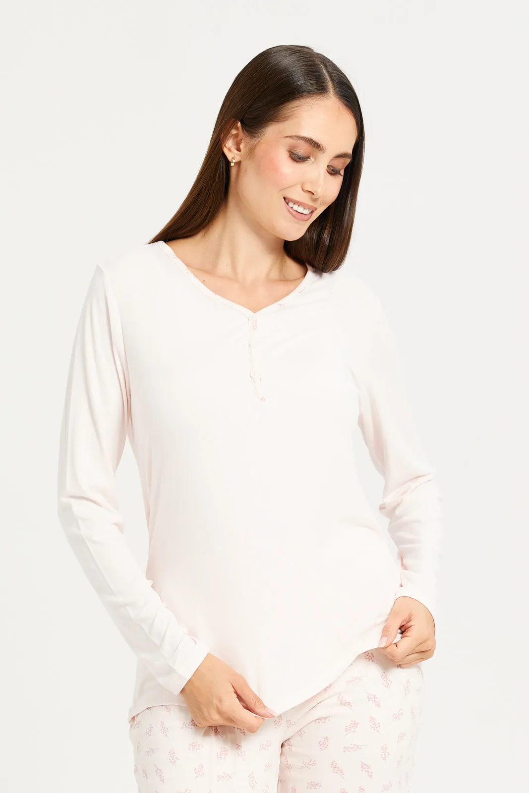 Women Pink Printed Pyjama Set (2 Piece) sold by Redtag product image thumbnail 2