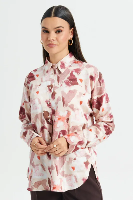 Women Assorted Printed Satin Blouse sold by Redtag