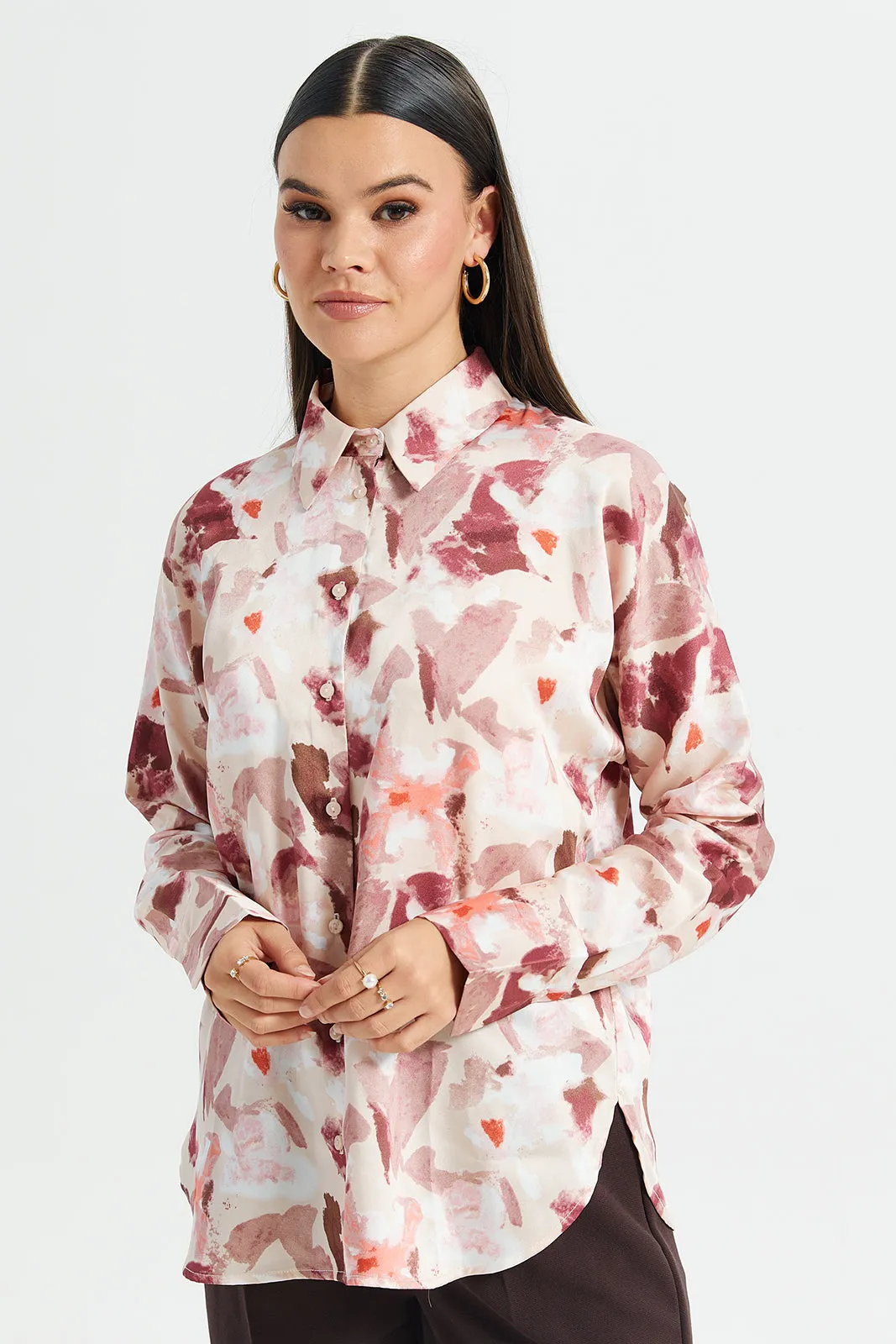 Women Assorted Printed Satin Blouse sold by Redtag