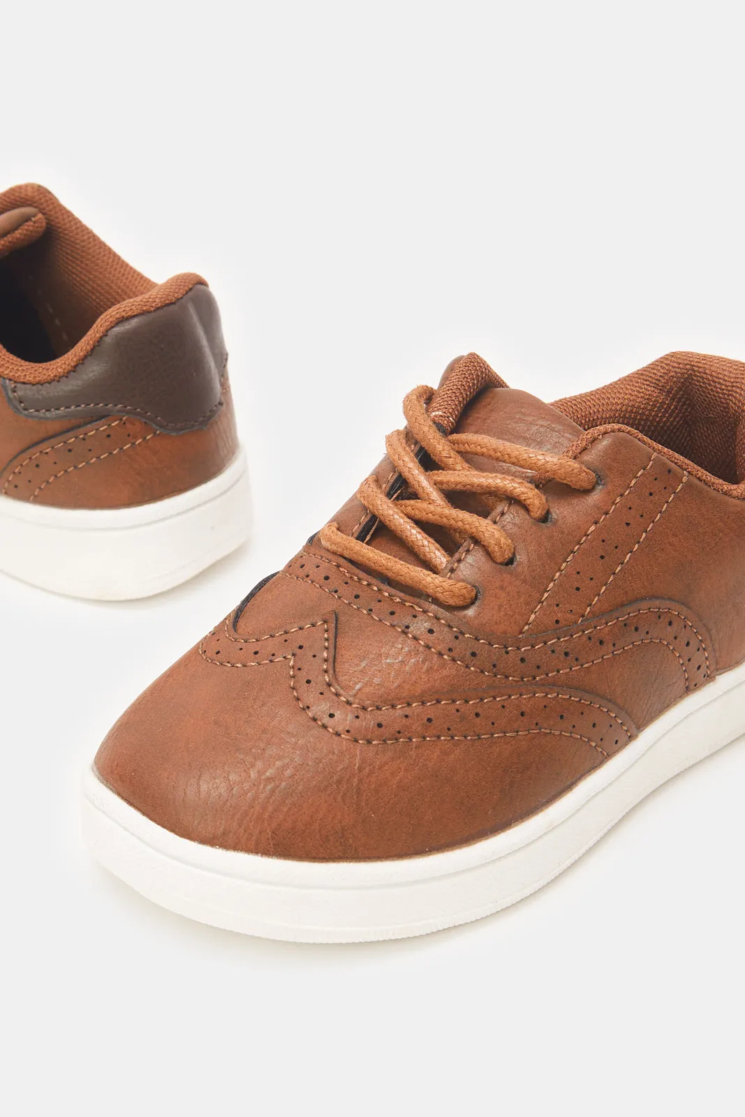 Infant Boys Brown Lace-Up Sneaker sold by Redtag product image thumbnail 3