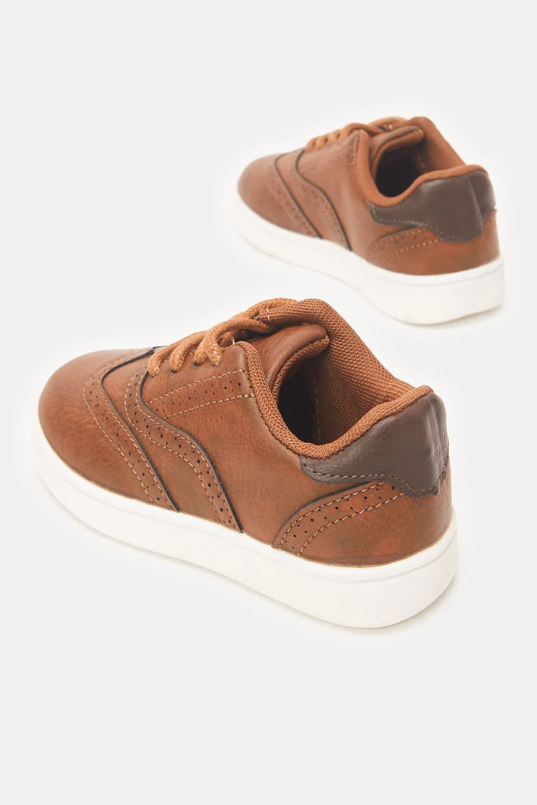 Infant Boys Brown Lace-Up Sneaker sold by Redtag product image thumbnail 4