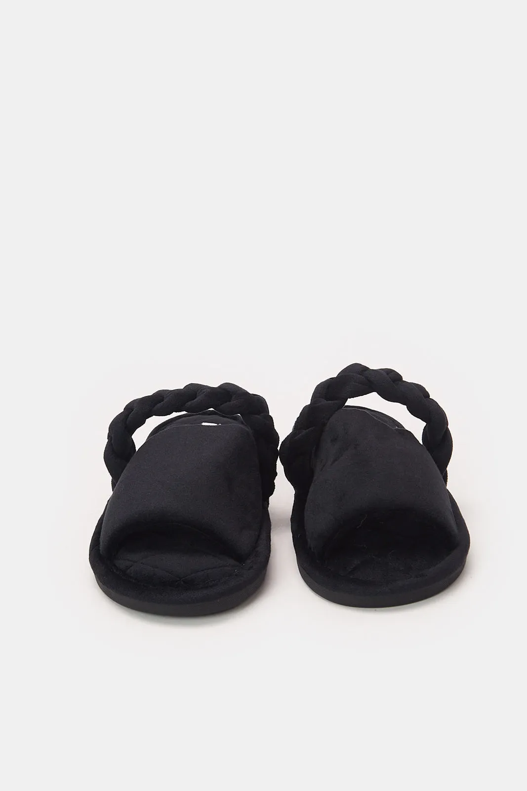 Women Black Plait Slipper sold by Redtag product image thumbnail 2