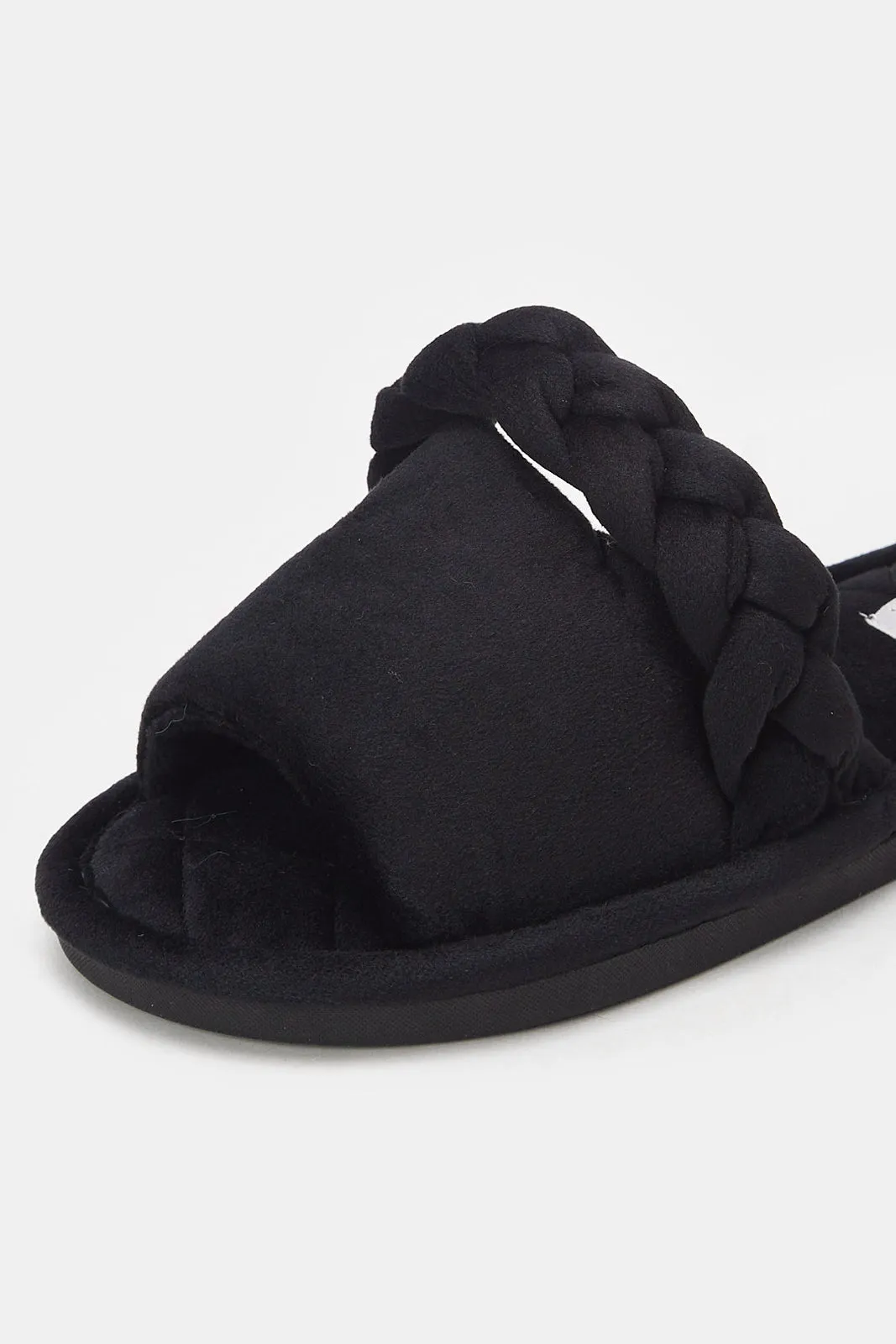 Women Black Plait Slipper sold by Redtag product image thumbnail 3