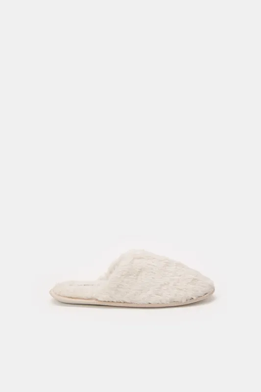 Women Beige Closed Toe Slipper sold by Redtag