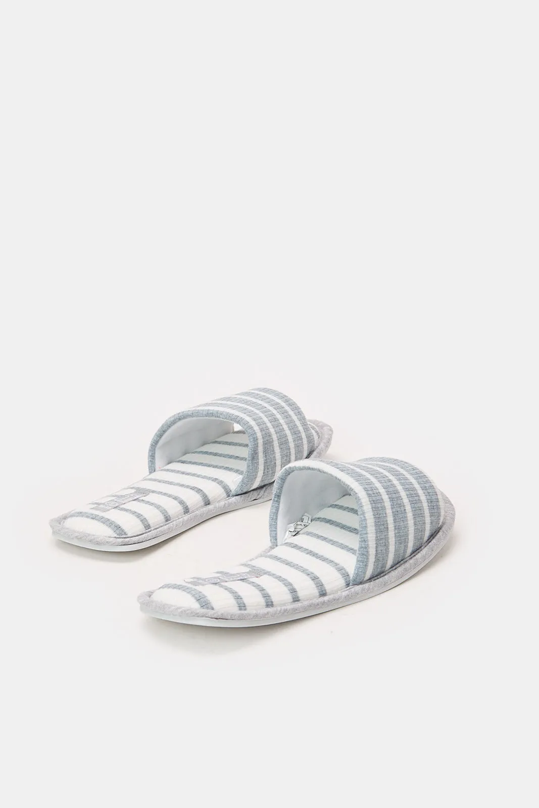 Women Grey And White Stripe Slipper sold by Redtag product image thumbnail 4