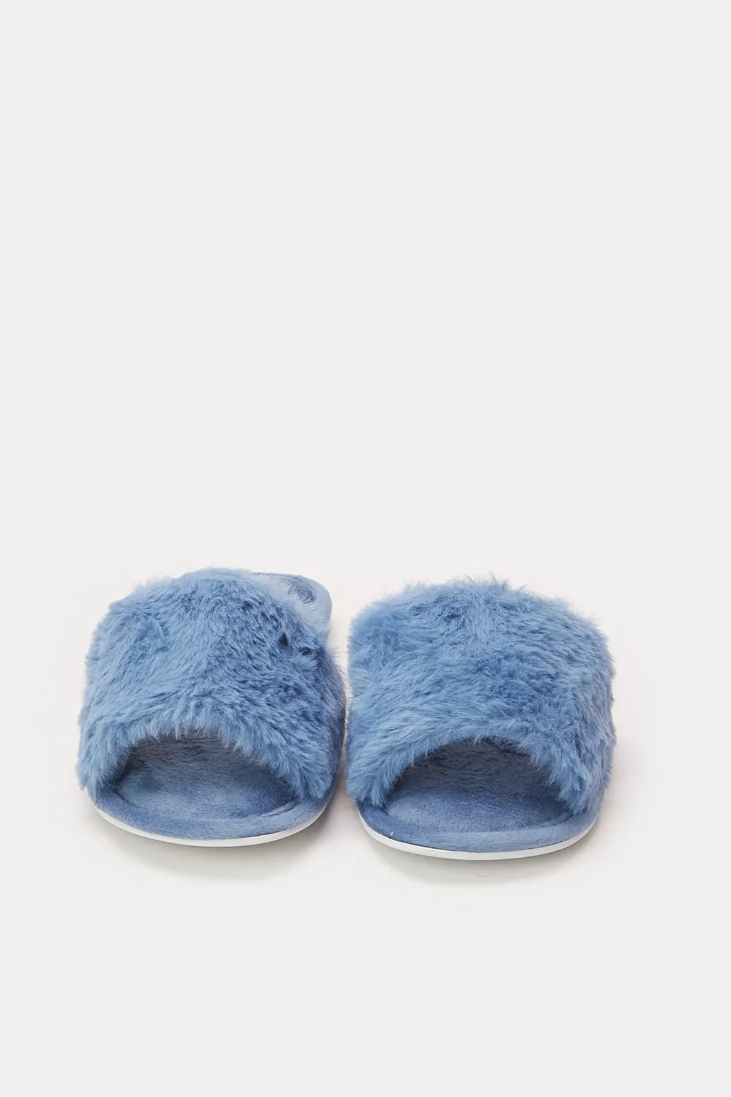 Women Blue Classic Fur Slipper sold by Redtag product image thumbnail 2