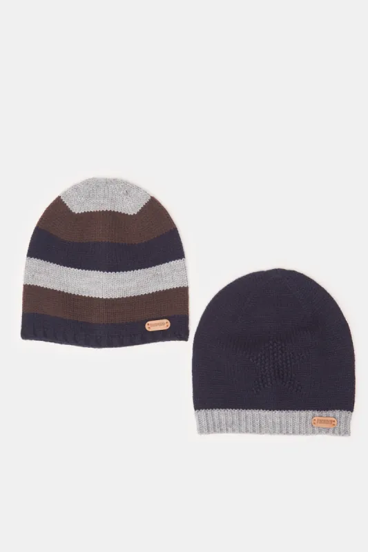 Boys Assorted Knitted Cap Set (2 Piece) sold by Redtag