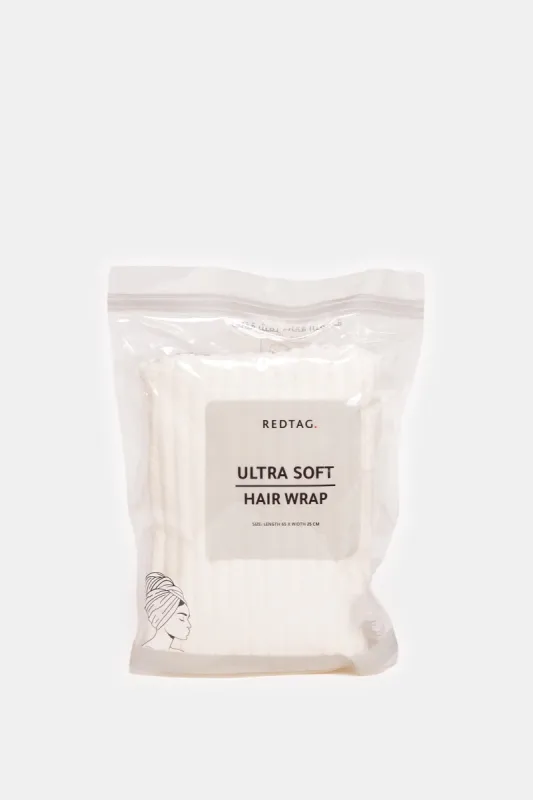 Cream Ribbed Ultra Soft Hair Wrap (Double Layer) sold by Redtag