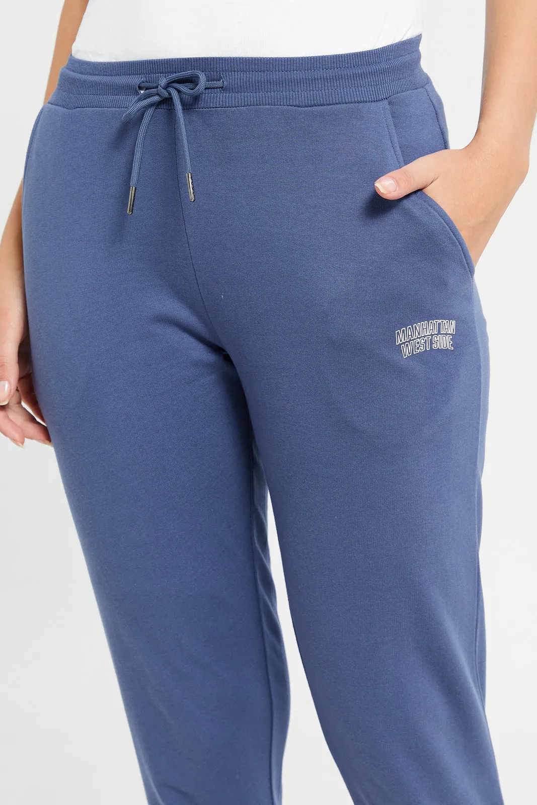 Women Blue Printed Jogger Pants sold by Redtag product image thumbnail 4