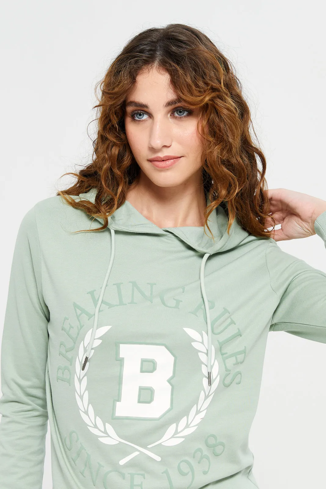 Women Mint Printed Active Sweatshirt sold by Redtag product image thumbnail 4