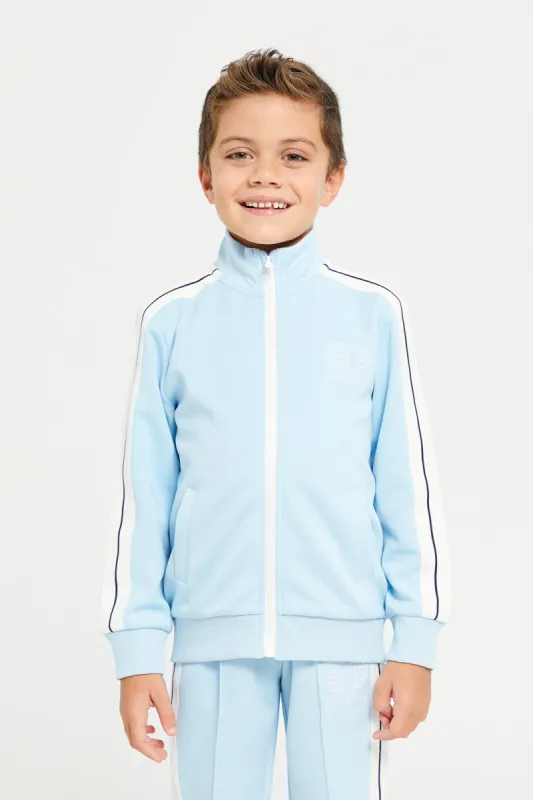 Boys Blue Zipper Sweatshirt sold by Redtag