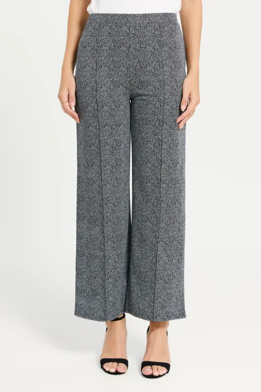 Women Grey Jacquard Co-Ord Trouser sold by Redtag