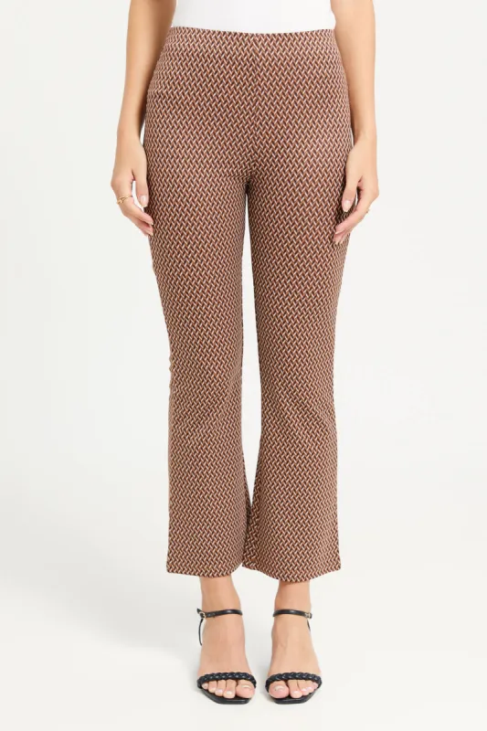 Women Assorted Checkered Flared Trouser sold by Redtag