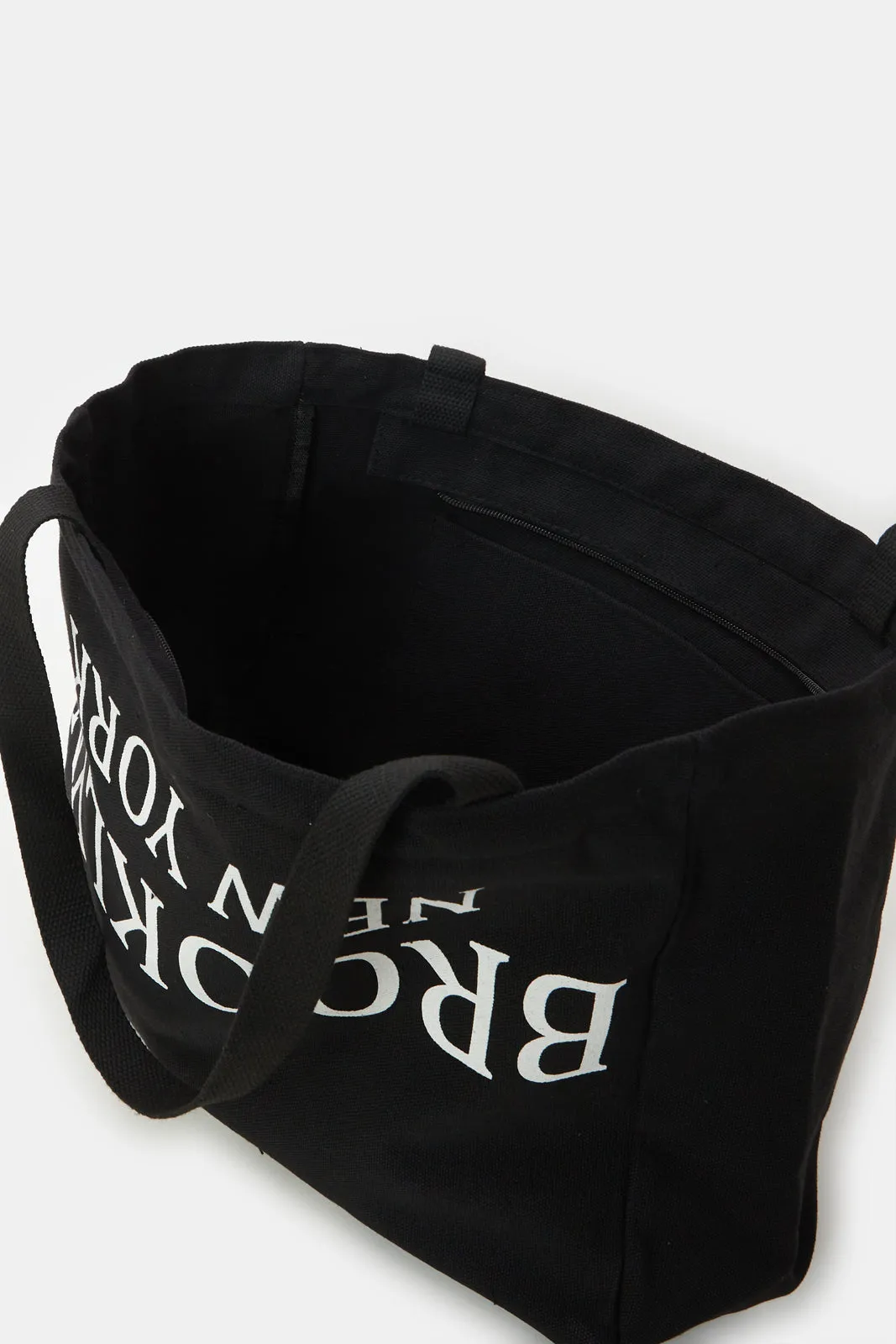 Women Black Printed Shopping Bag sold by Redtag product image thumbnail 4