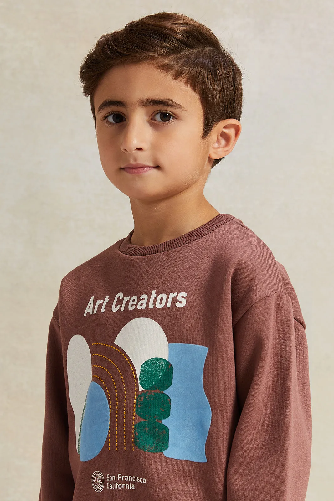 Boys Rust Oversize Embellished Sweatshirt sold by Redtag product image thumbnail 4