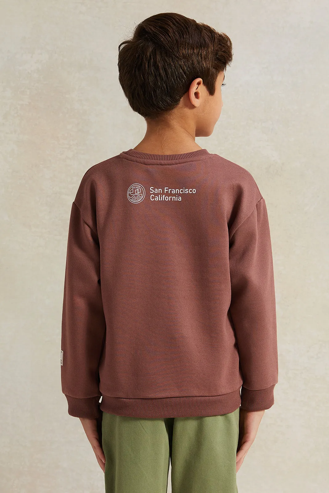 Boys Rust Oversize Embellished Sweatshirt sold by Redtag product image thumbnail 3