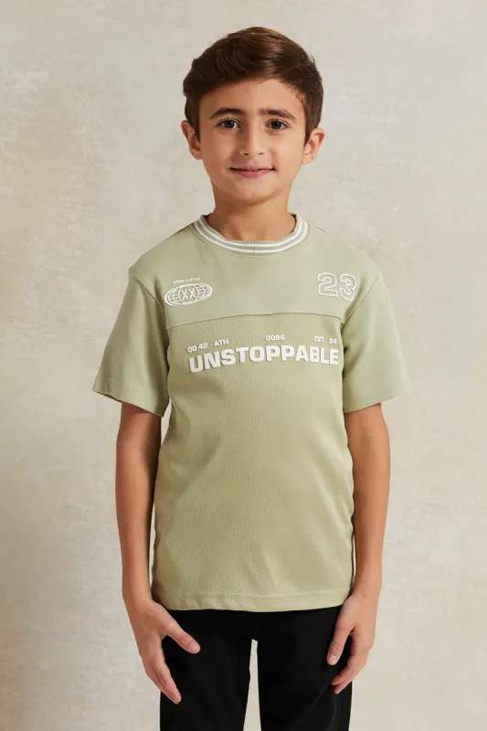 Boys Mint Printed T-Shirt sold by Redtag