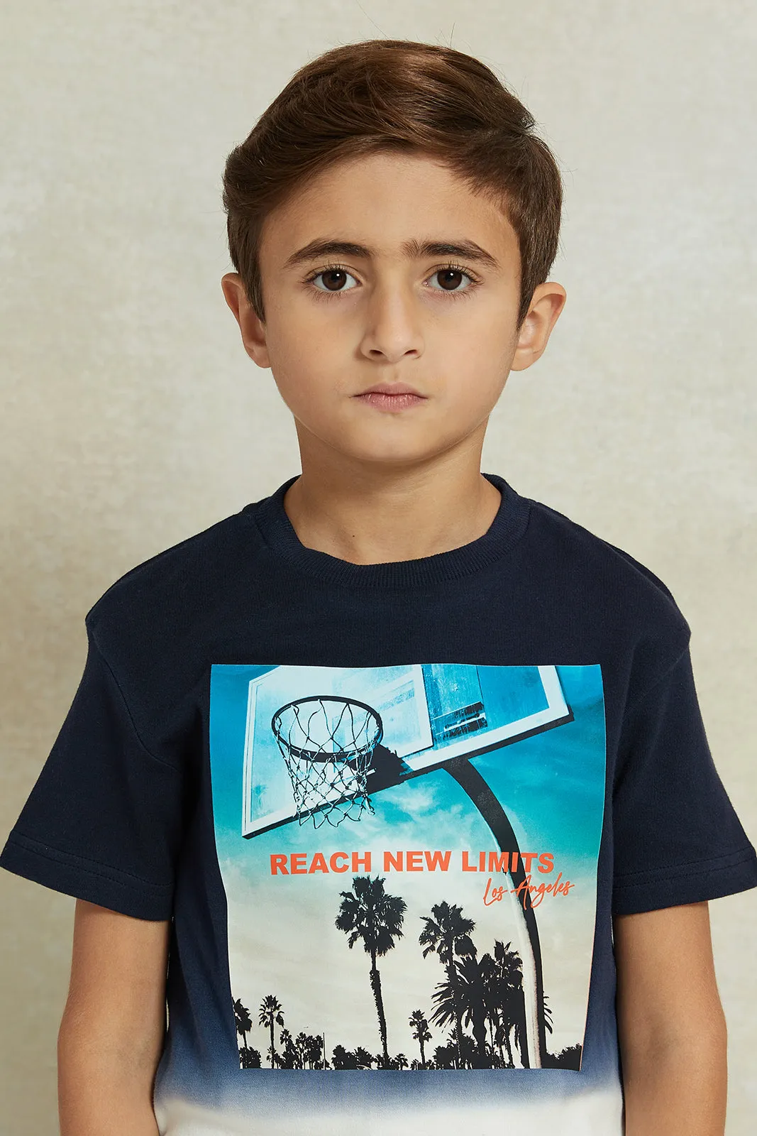 Boys Navy Tie And Dye Printed T-Shirt sold by Redtag product image thumbnail 4