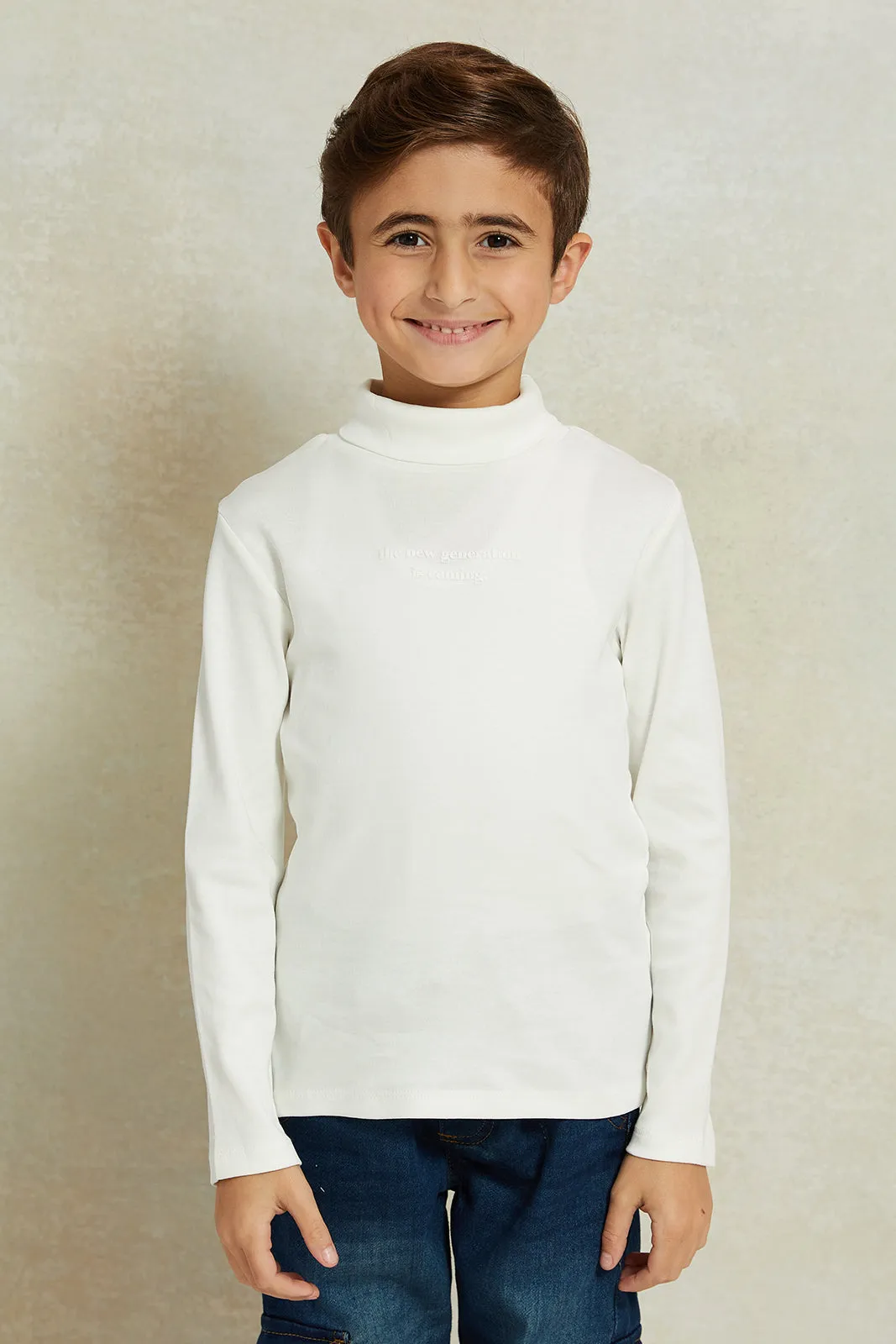 Boys White Embellished T-Shirt sold by Redtag