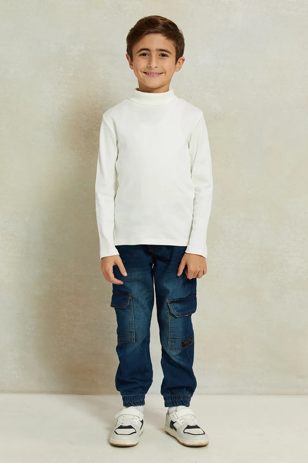 Boys White Embellished T-Shirt sold by Redtag product image thumbnail 2