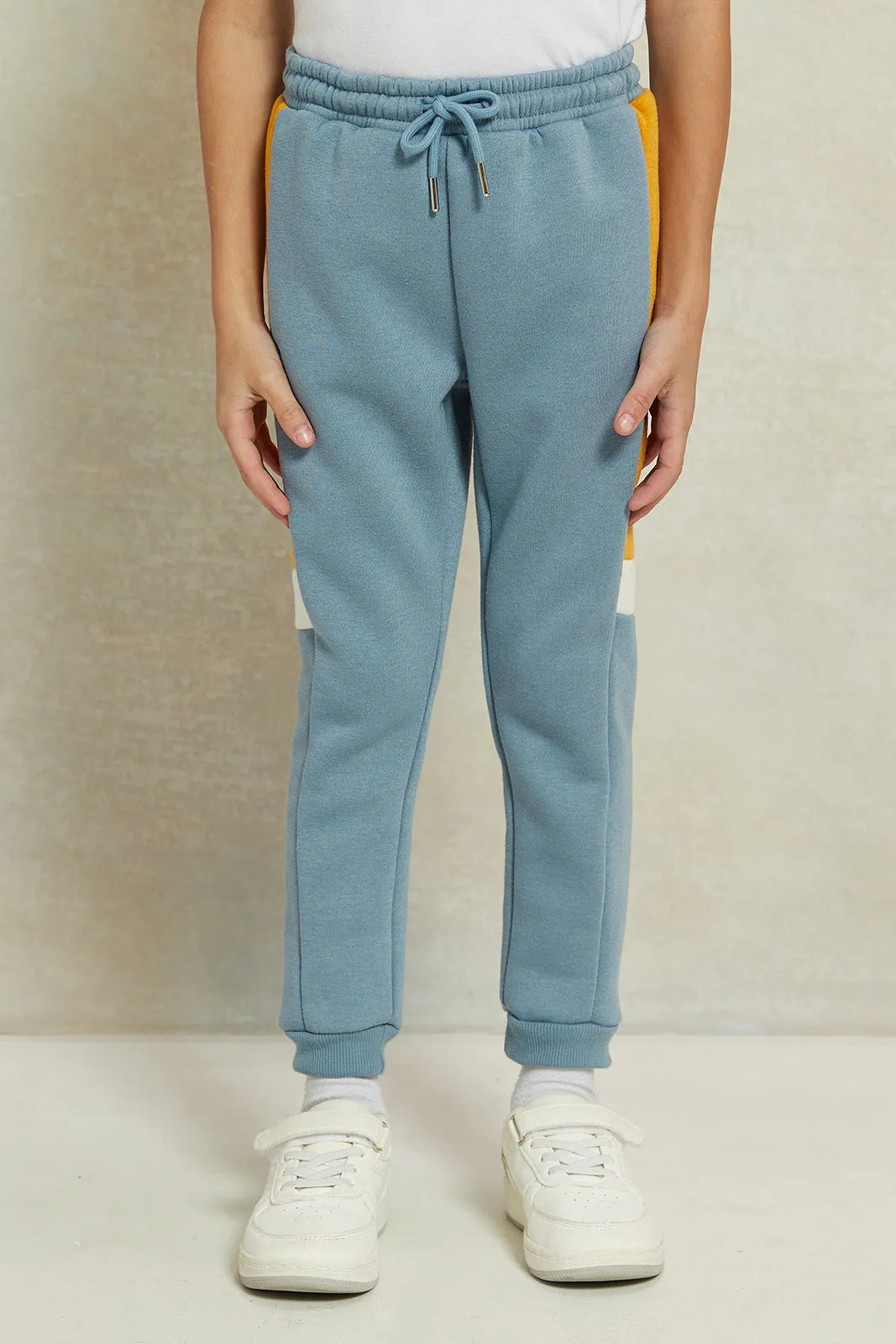 Boys Blue And Mustard Jogger Set (2 Piece) sold by Redtag product image thumbnail 3