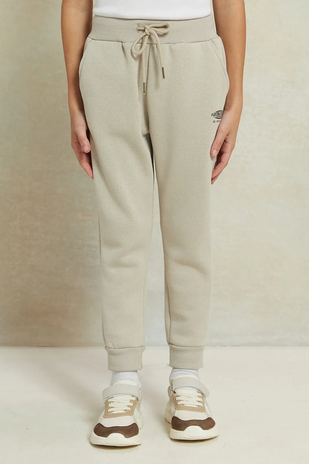 Boys Beige Printed Hooded Jogger Set (2 Piece) sold by Redtag product image thumbnail 3