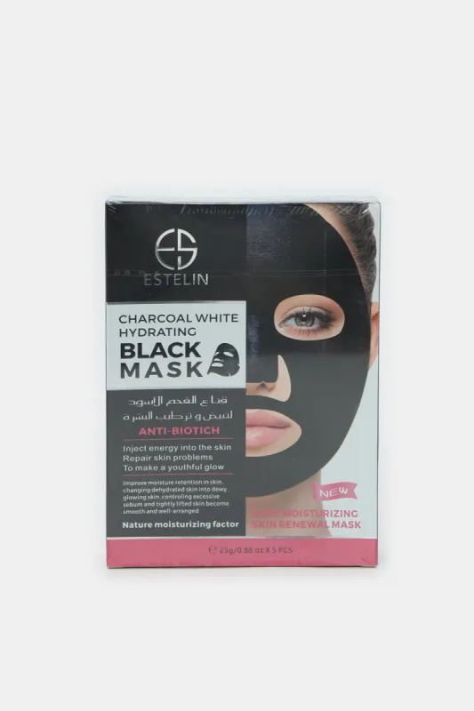 Estelin Charcoal White Hydrating Black Mask sold by Redtag