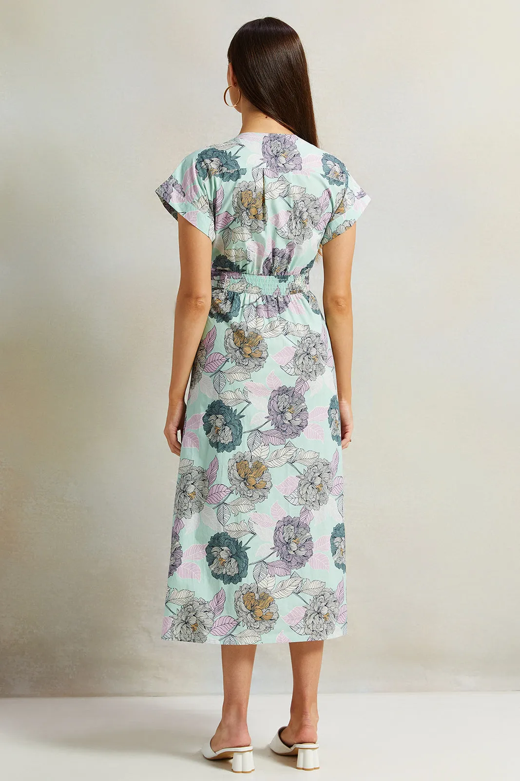 Women Blue Printed Dress sold by Redtag product image thumbnail 3