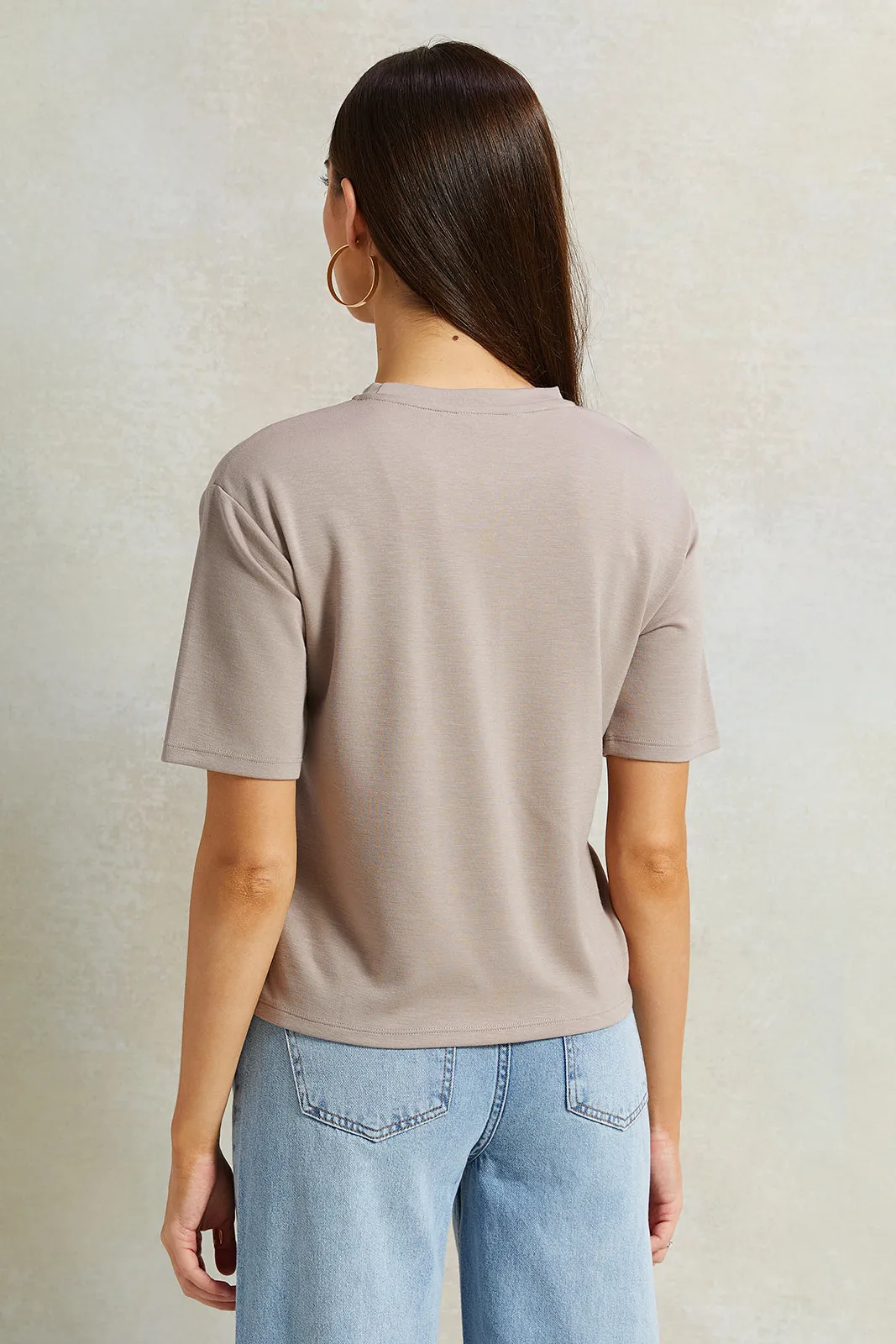 Women Beige Printed T-Shirt sold by Redtag product image thumbnail 3