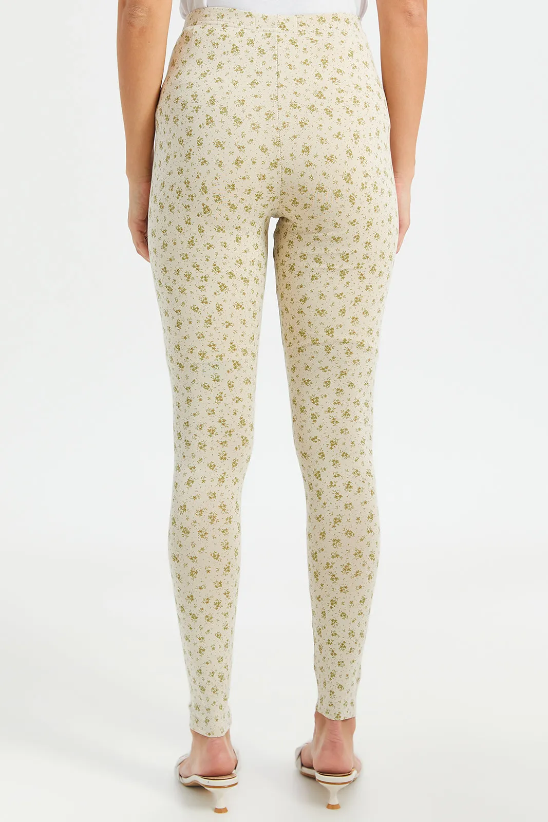 Women Yellow Printed Leggings sold by Redtag product image thumbnail 3