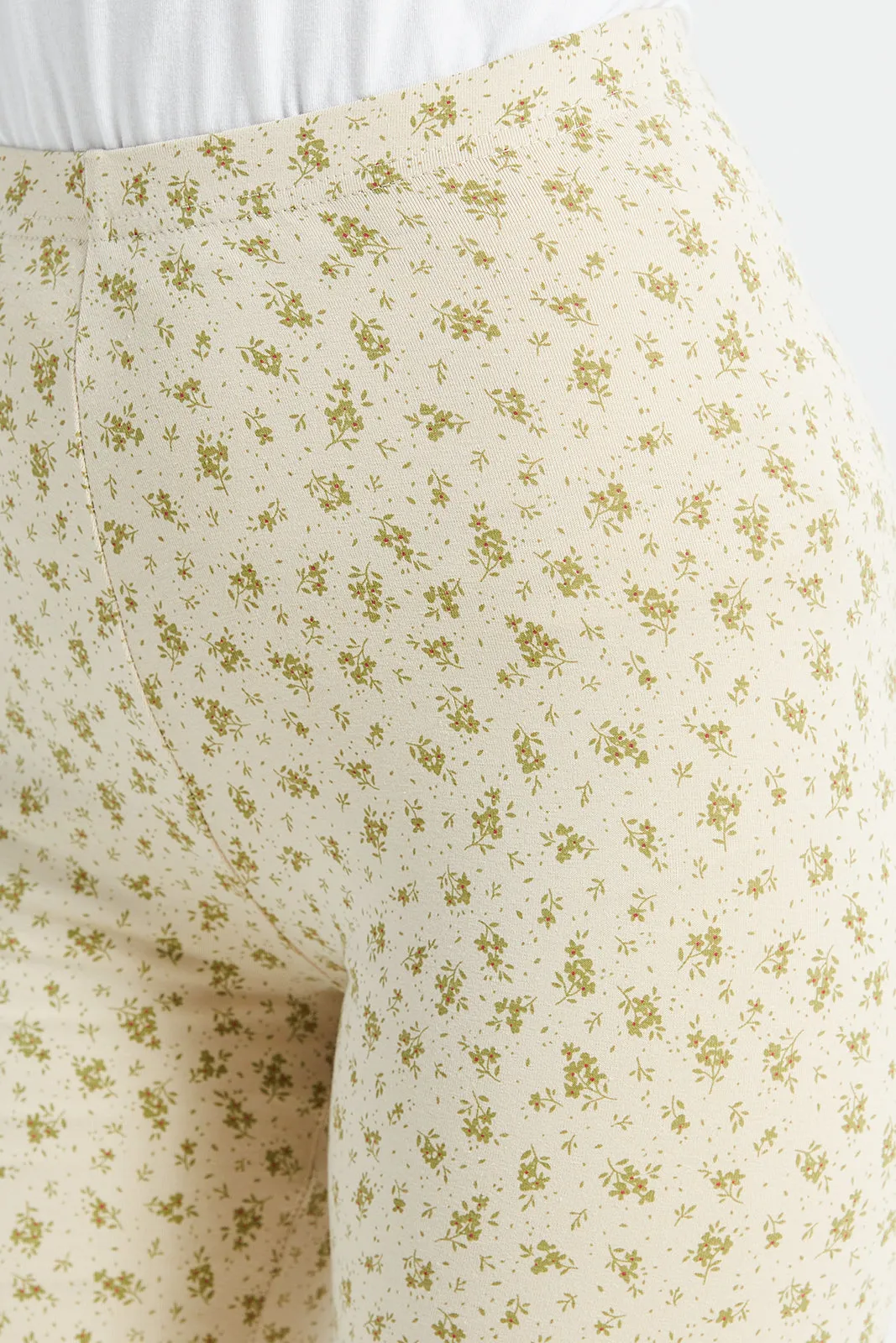 Women Yellow Printed Leggings sold by Redtag product image thumbnail 4