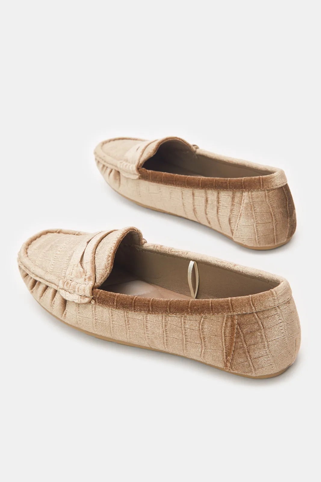 Women Brown Croc Effect Moccasin sold by Redtag product image thumbnail 4