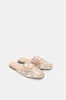 Women Beige Textured Closed Toe Mule sold by Redtag