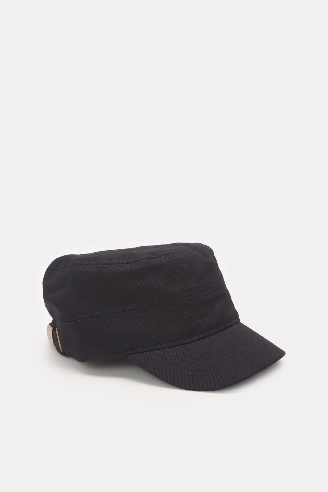 Men Black Solid Cap sold by Redtag