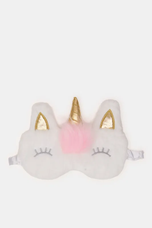 Women White Embellished Eye Mask sold by Redtag