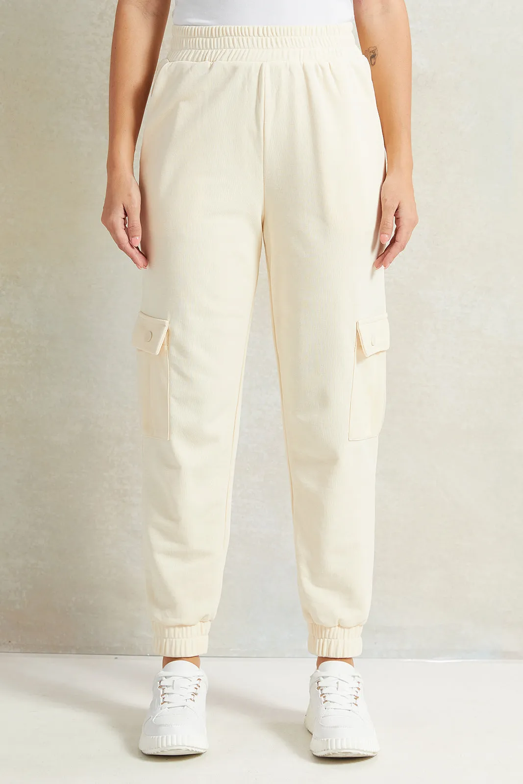 Women Beige Jogger Pants sold by Redtag