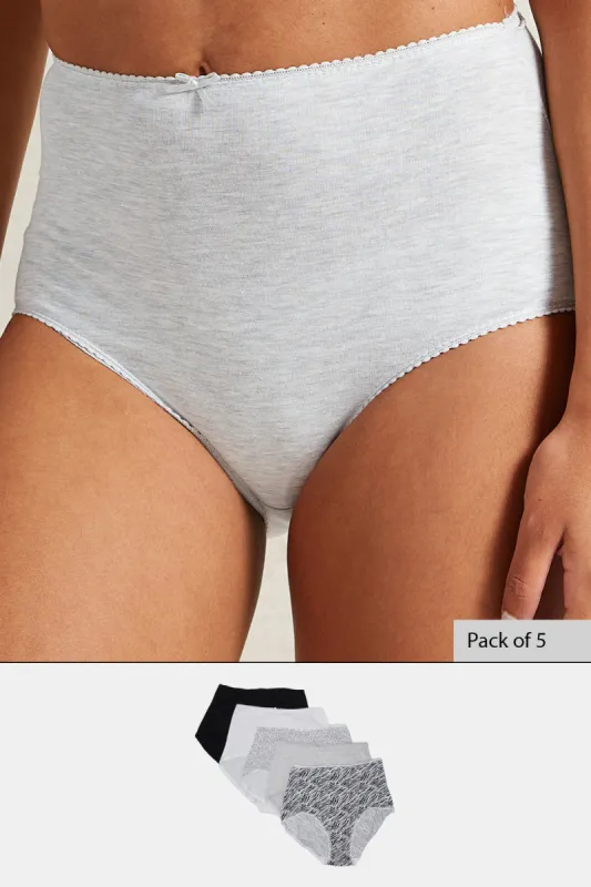 Women Assorted Printed  Full Brief Set (Pack of 5) sold by Redtag