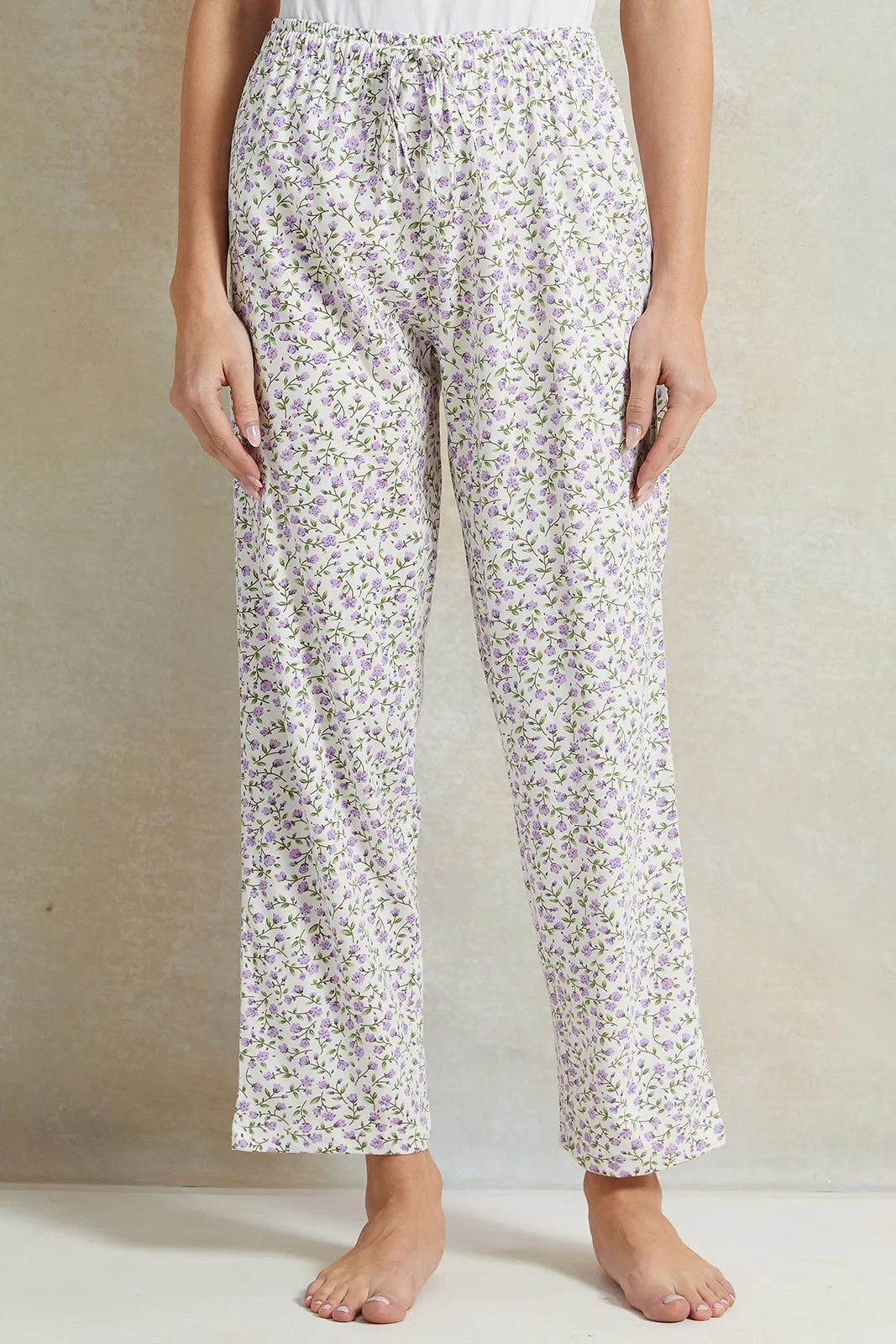 Women Lilac Cotton Classic Pyjama Set (2 Piece) sold by Redtag product image thumbnail 3