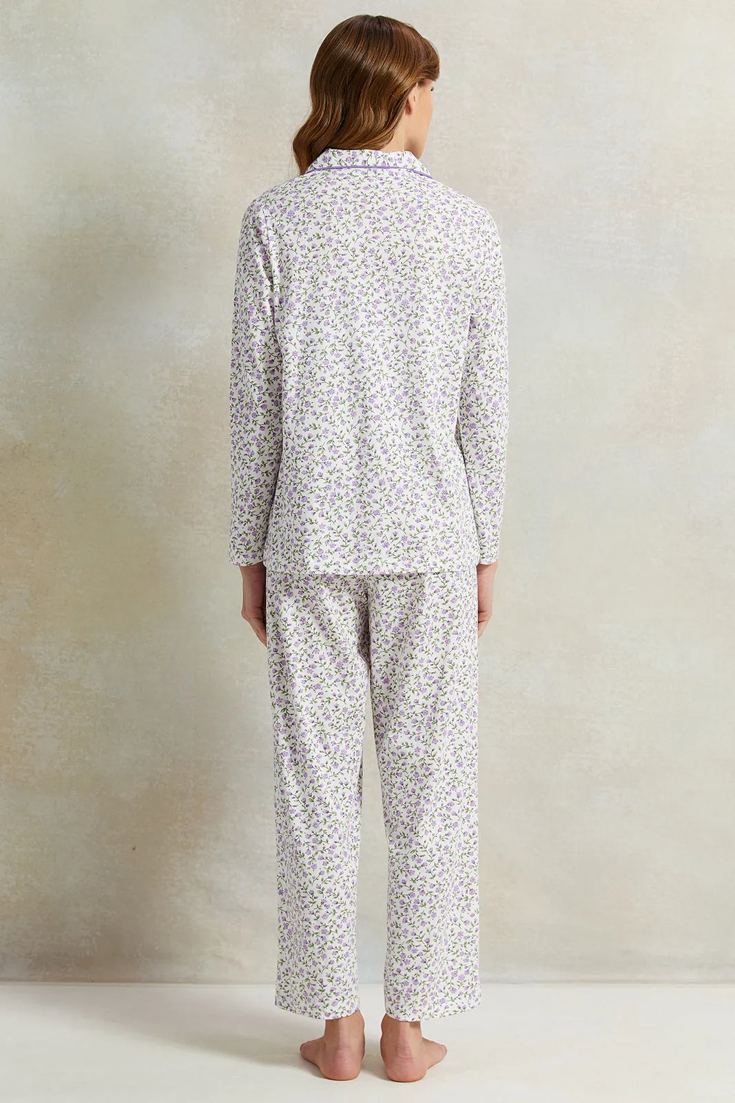 Women Lilac Cotton Classic Pyjama Set (2 Piece) sold by Redtag product image thumbnail 4