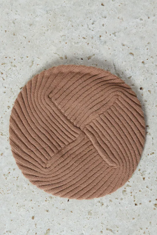 Women Beige Knitted Cap sold by Redtag