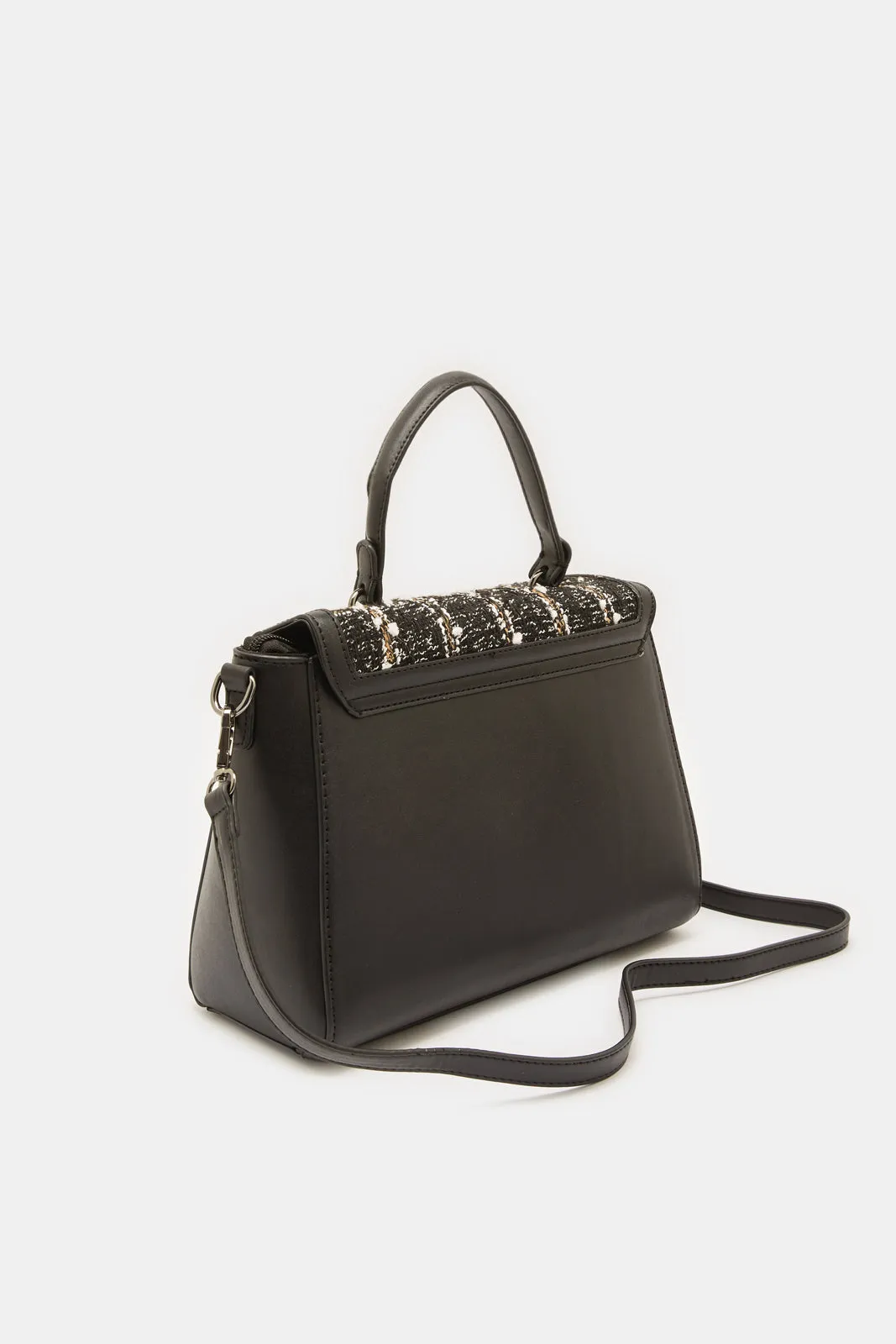 Women Black Tweed Bollin Bag sold by Redtag product image thumbnail 2