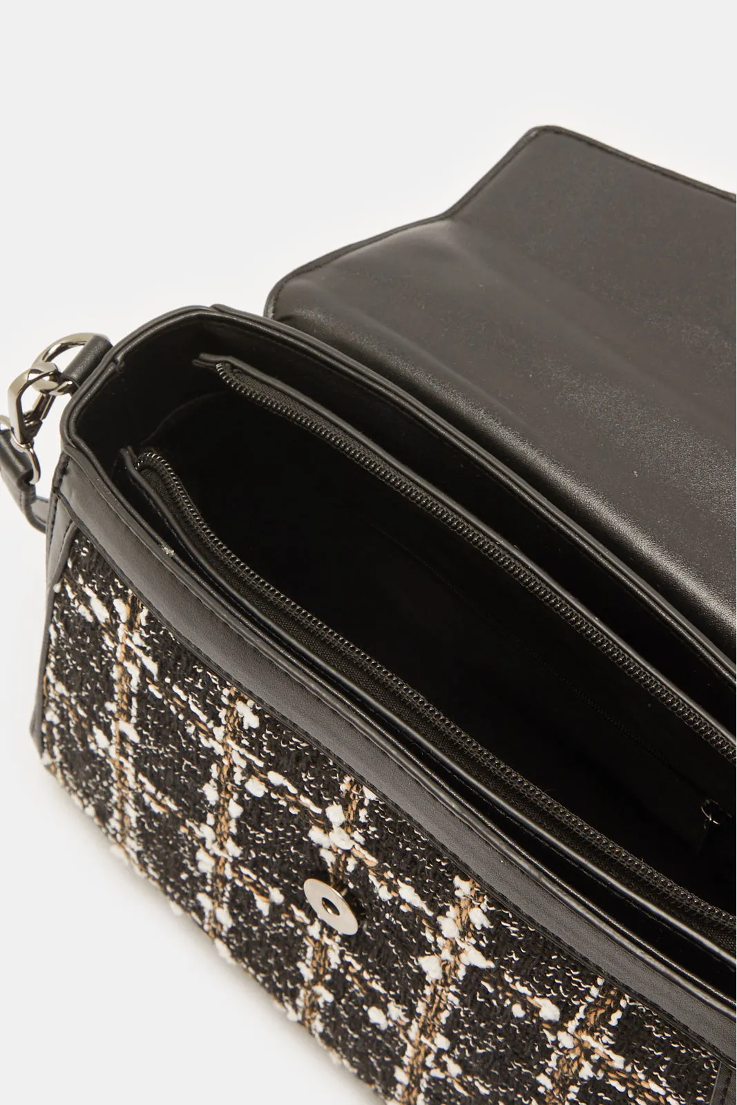 Women Black Tweed Bollin Bag sold by Redtag product image thumbnail 4