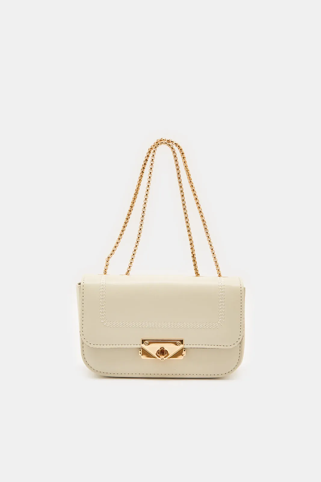 Women White Embellished Handbag sold by Redtag