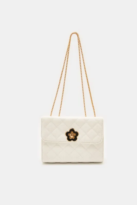 Women Beige Embellished Handbag sold by Redtag